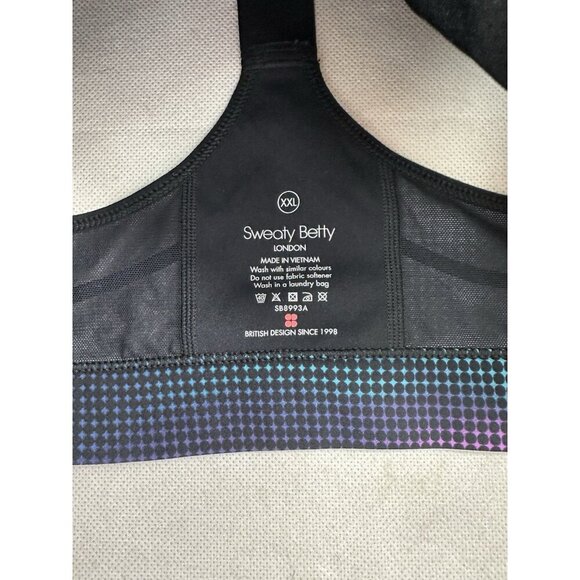 Sweaty Betty Women's Power Medium Support Sports Bra In Black Gradient Dot 2XL - Picture 3 of 6